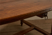 c.1900 Solid oak French oval dining table - TallBoy Interiors