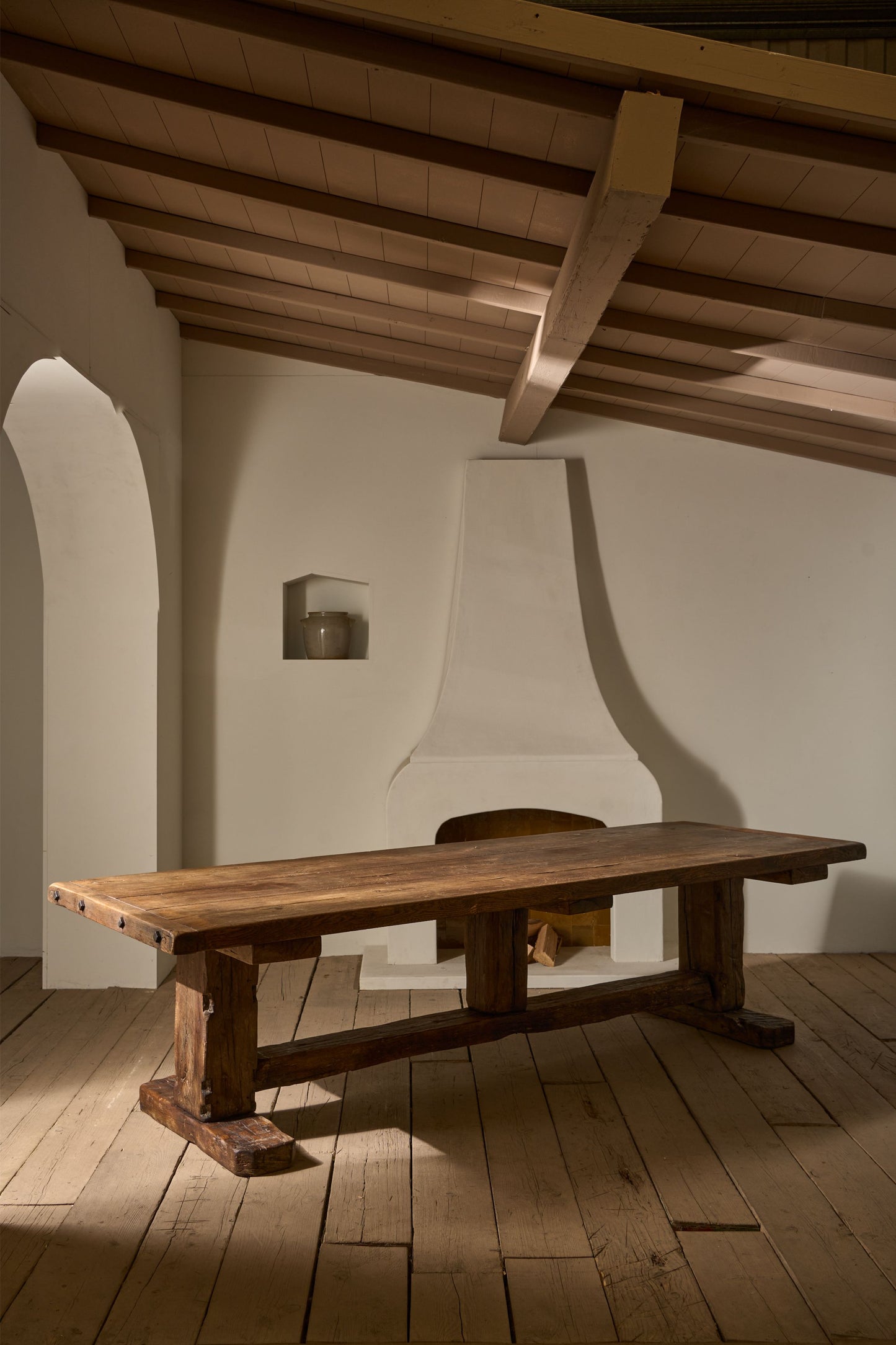 19th Century solid oak monastery table - TallBoy Interiors