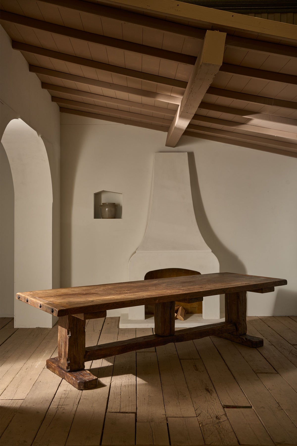 19th Century solid oak monastery table - TallBoy Interiors
