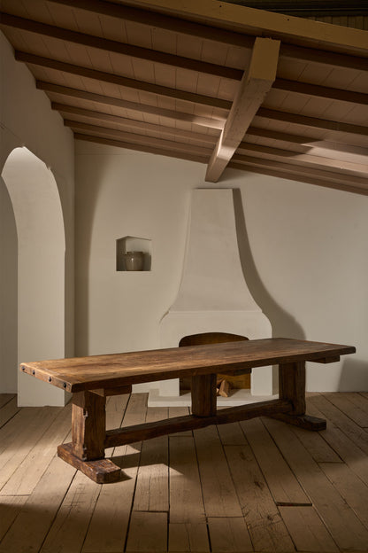 19th Century solid oak monastery table - TallBoy Interiors