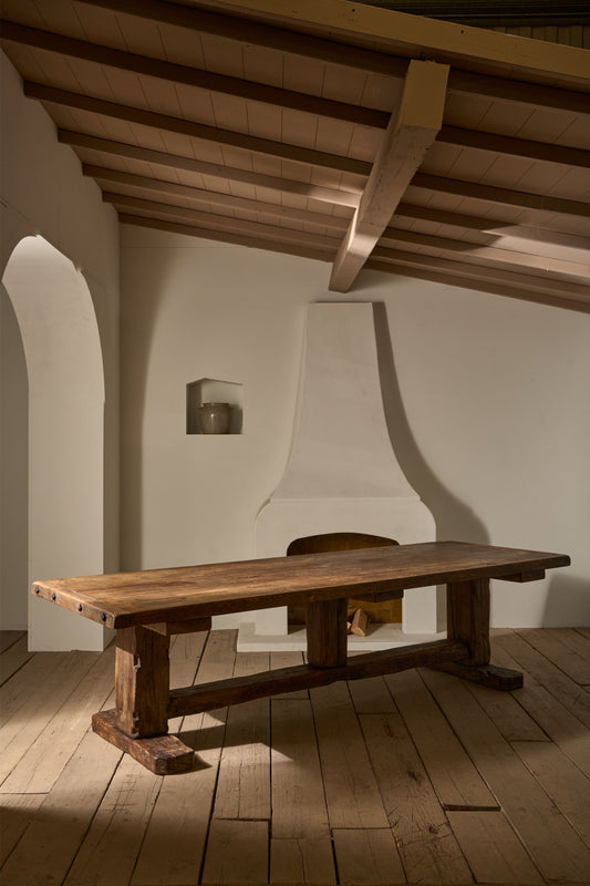 19th Century solid oak monastery table - TallBoy Interiors