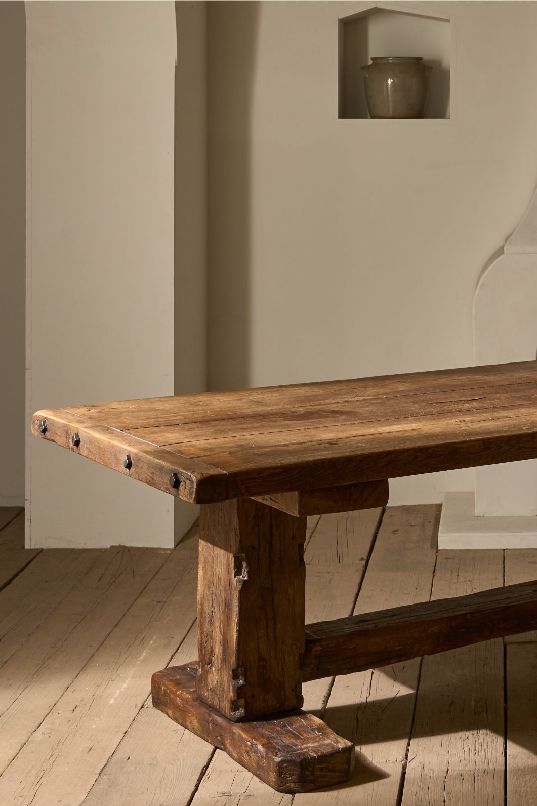19th Century solid oak monastery table - TallBoy Interiors