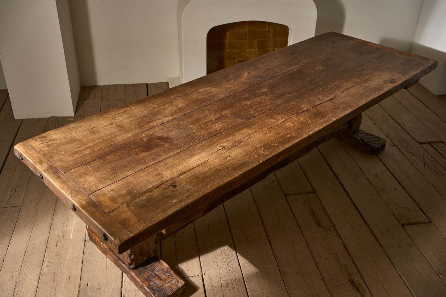 19th Century solid oak monastery table - TallBoy Interiors