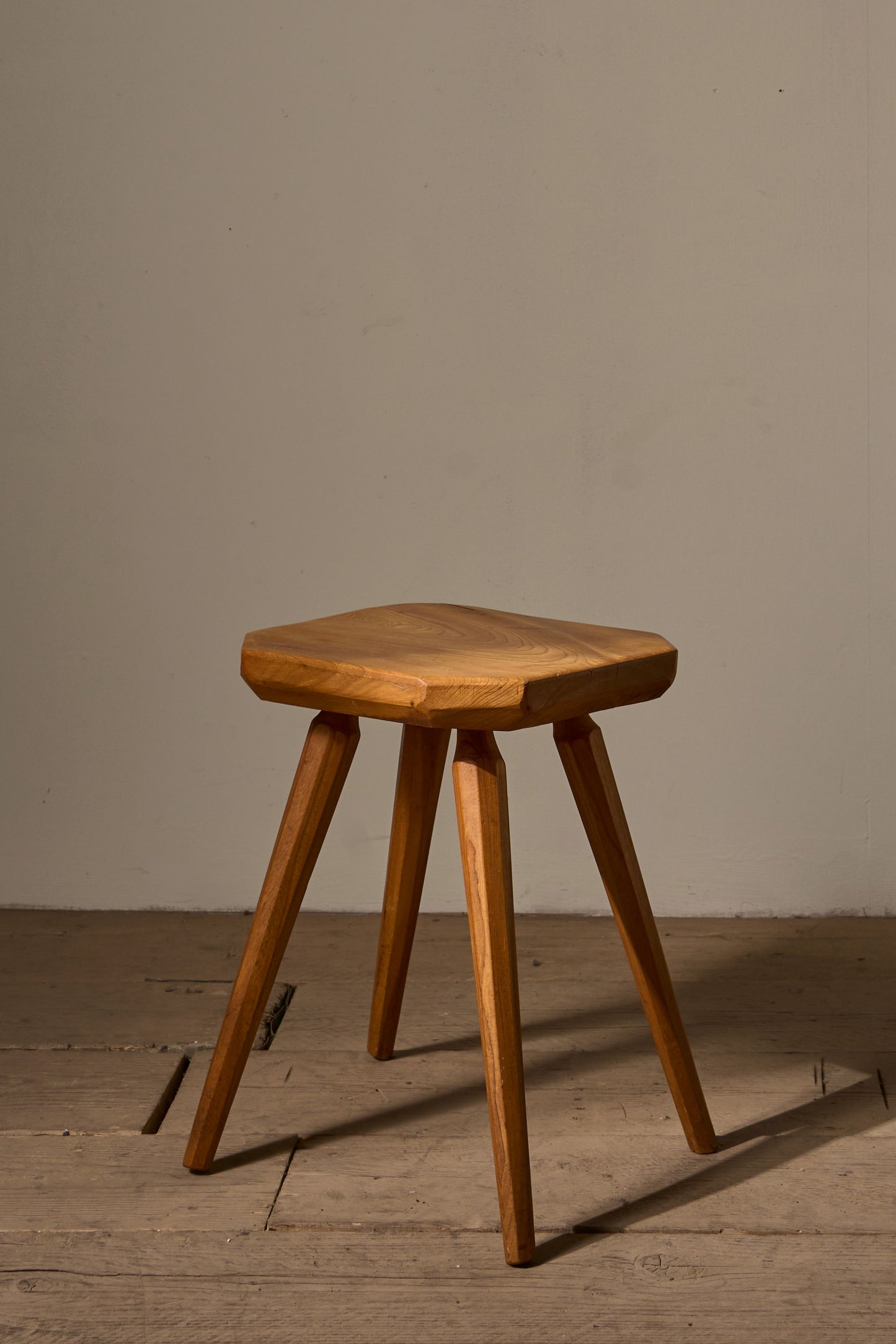 20th Century stain birch solid wood stool