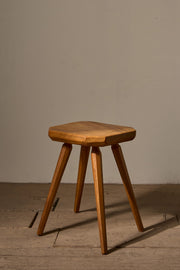 20th Century stain birch solid wood stool - TallBoy Interiors