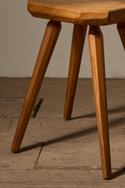 20th Century stain birch solid wood stool - TallBoy Interiors