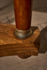 19th century French empire Mahogany and marble Gueridon side table - TallBoy Interiors