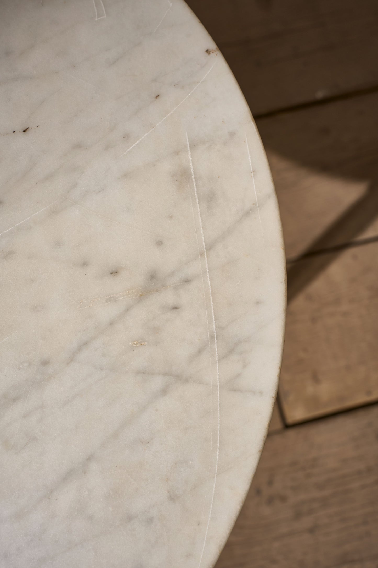 19th century French empire Mahogany and marble Gueridon side table