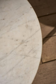 19th century French empire Mahogany and marble Gueridon side table - TallBoy Interiors