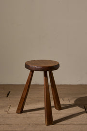 Mid century brutalist wooden stool - TallBoy Interiors