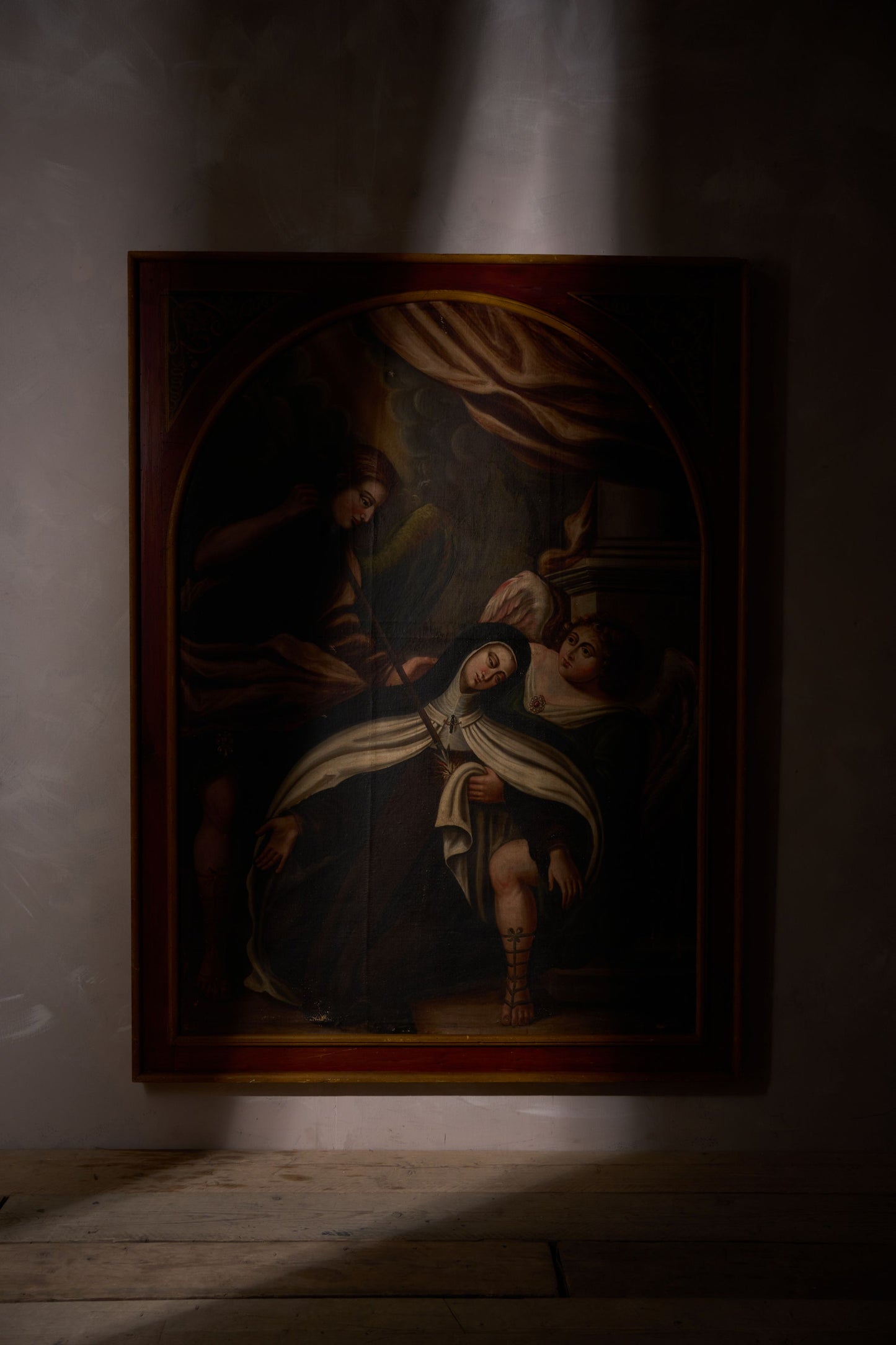 Large 18th century Italian oil on canvas Religious painting
