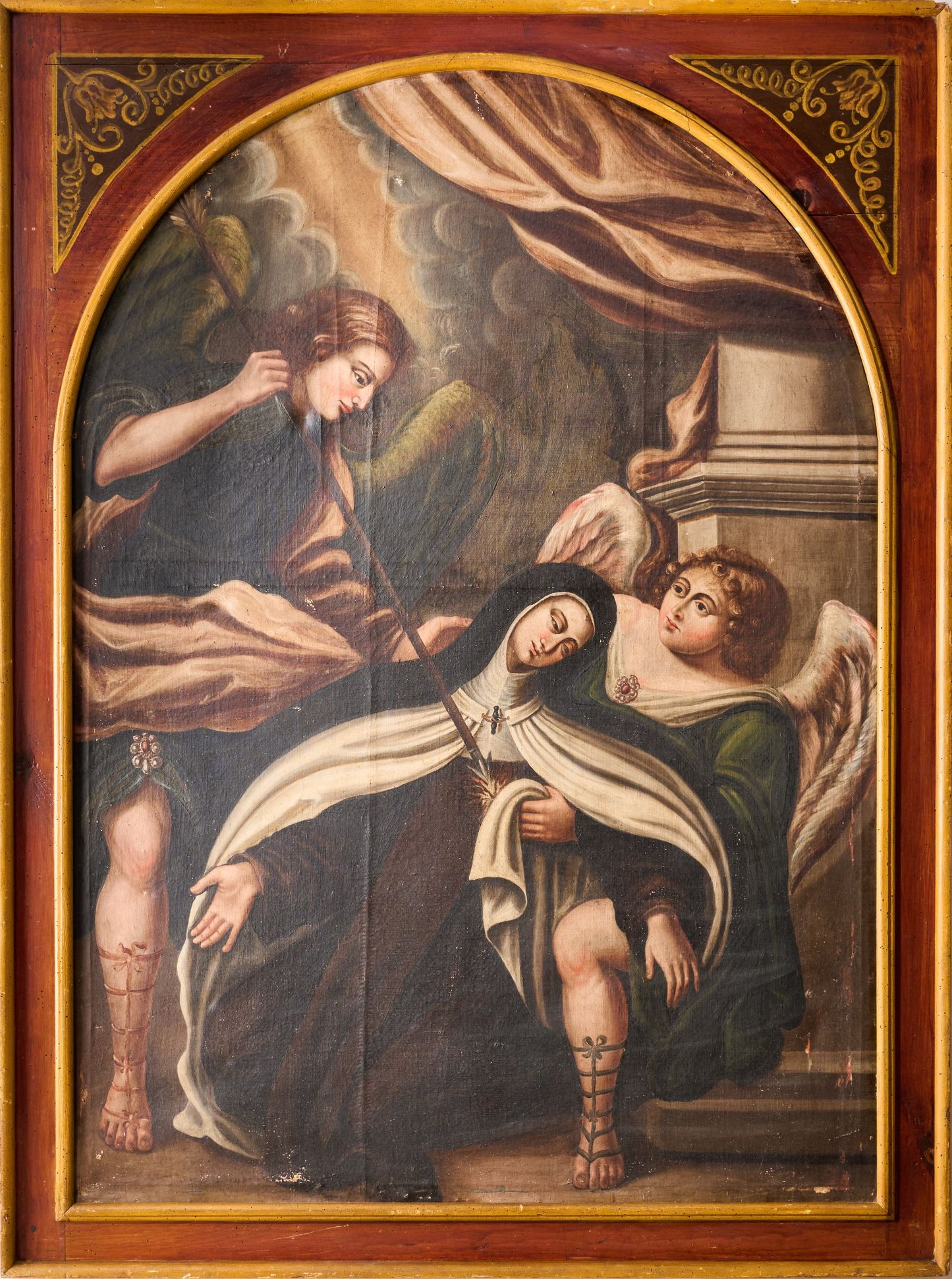 Large 18th century Italian oil on canvas Religious painting