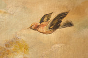 19th century Oil on canvas painting of tropical birds