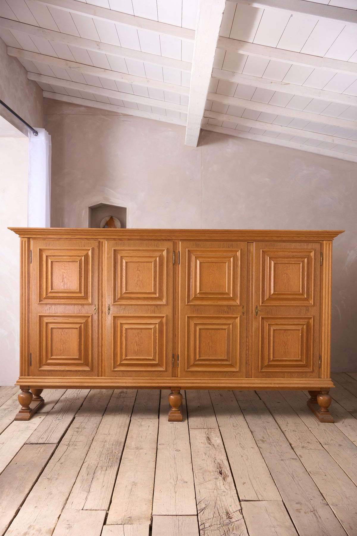 Mid 20th century Solid oak Brutalist sideboard - TallBoy Interiors