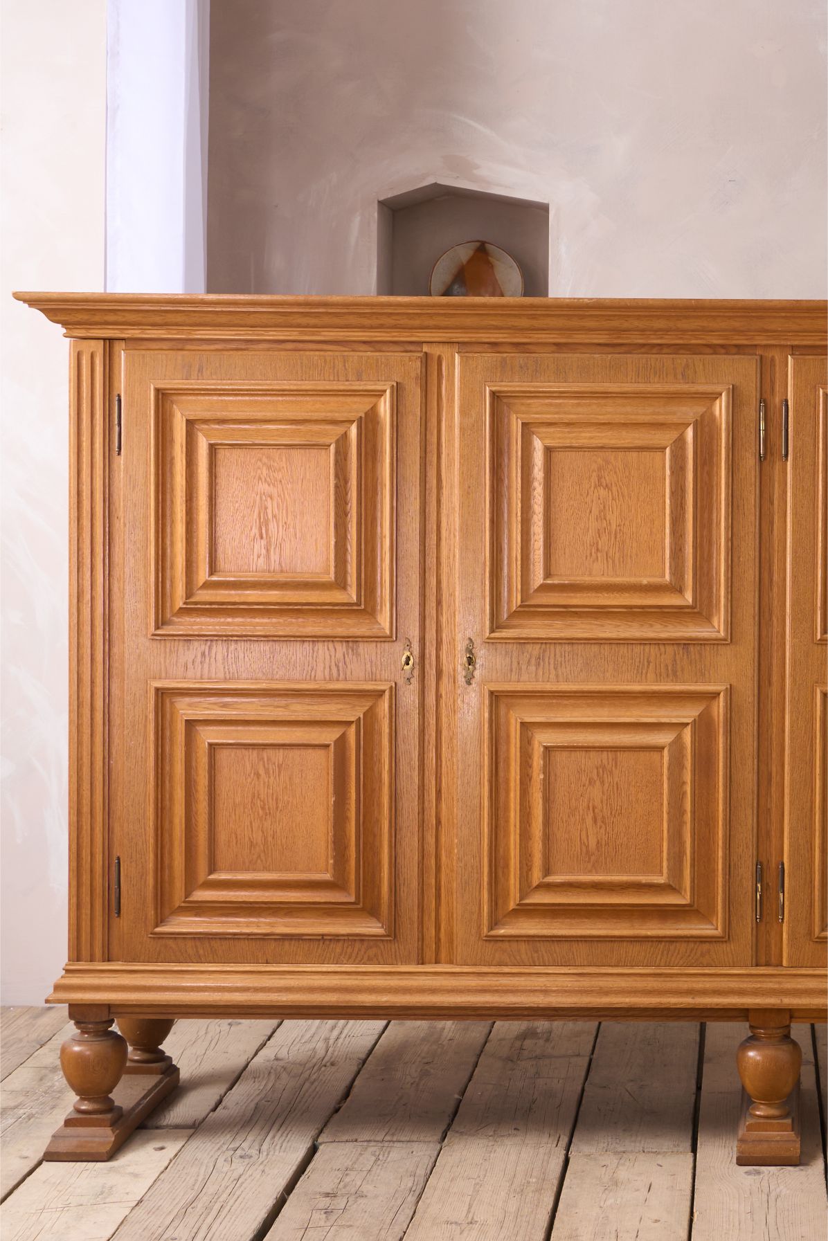 Mid 20th century Solid oak Brutalist sideboard