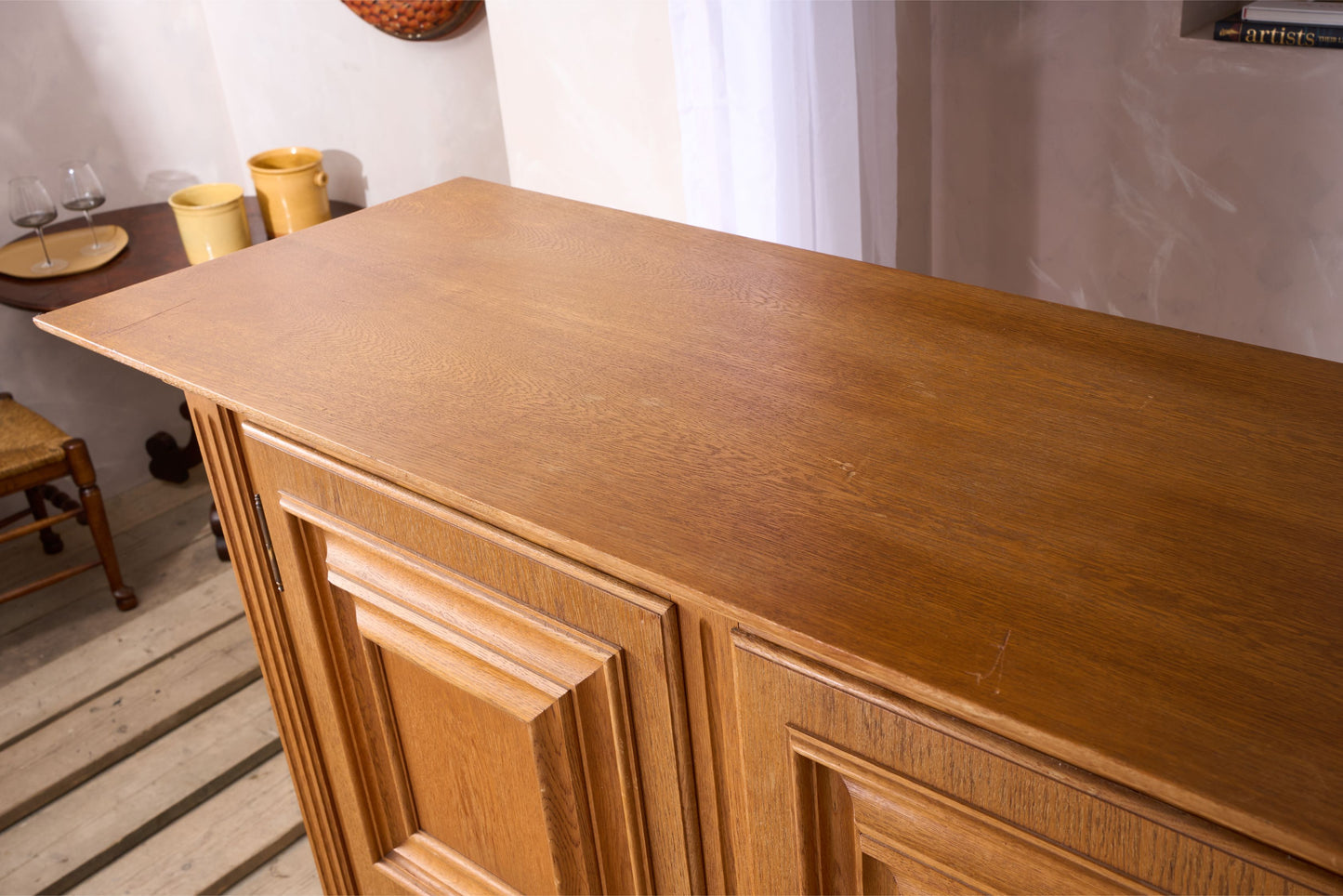 Mid 20th century Solid oak Brutalist sideboard