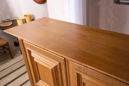 Mid 20th century Solid oak Brutalist sideboard