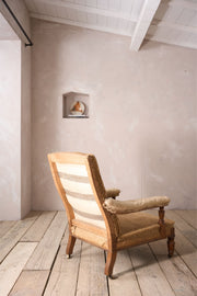 19th century high backed open armchair by John Reid and son