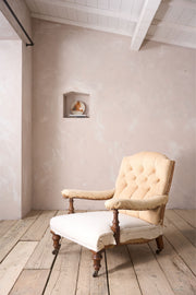 19th century Deep seated country house open armchair - TallBoy Interiors