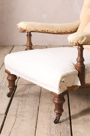 19th century Deep seated country house open armchair - TallBoy Interiors