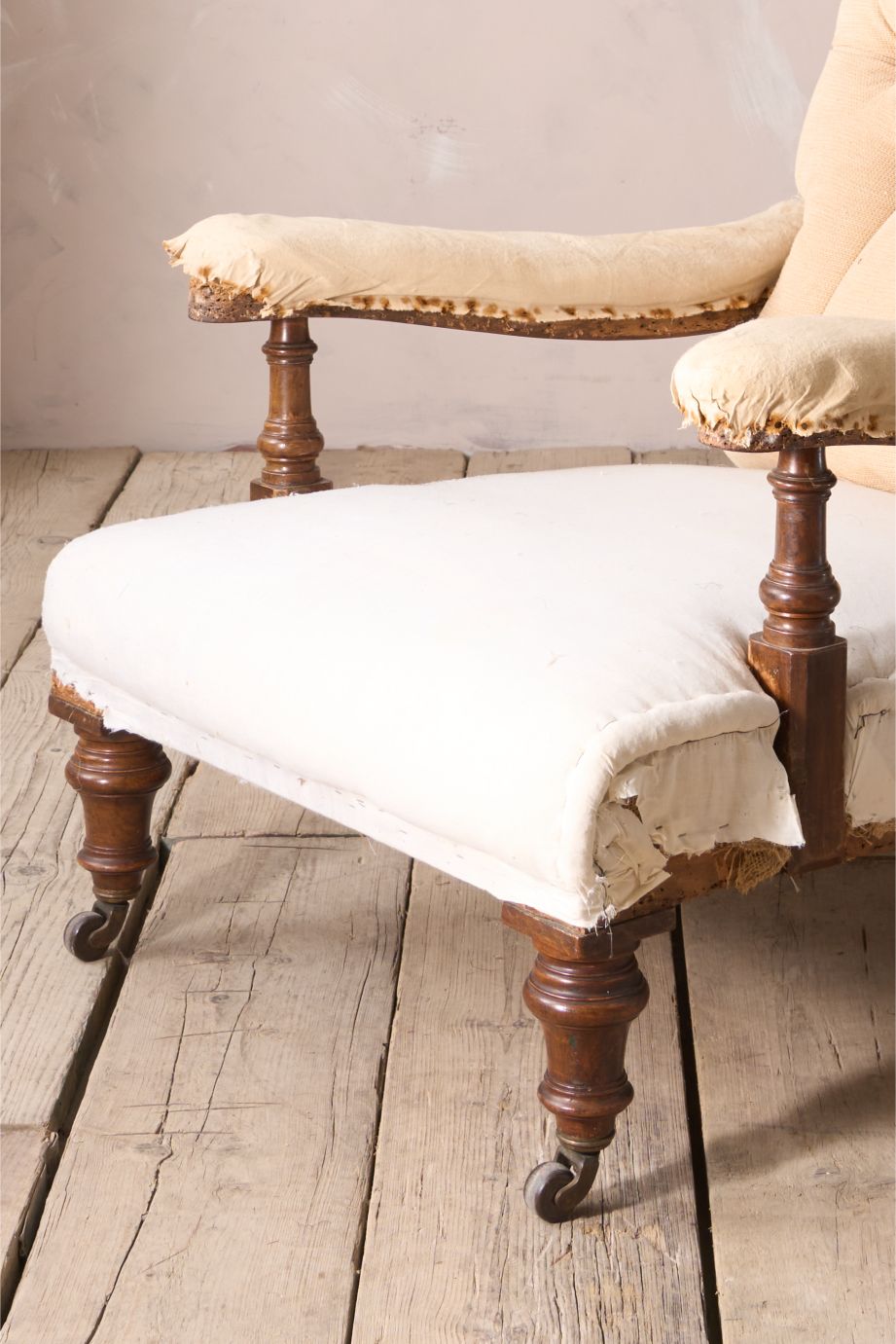 19th century Deep seated country house open armchair - TallBoy Interiors