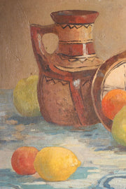 Early 20th century Unframed still life oil on canvas
