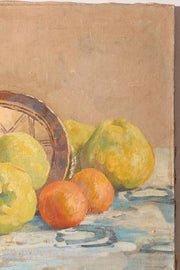 Early 20th century Unframed still life oil on canvas