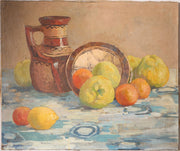 Early 20th century Unframed still life oil on canvas