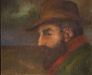 Early 20th century oil on canvas Portrait by Jose Galmache