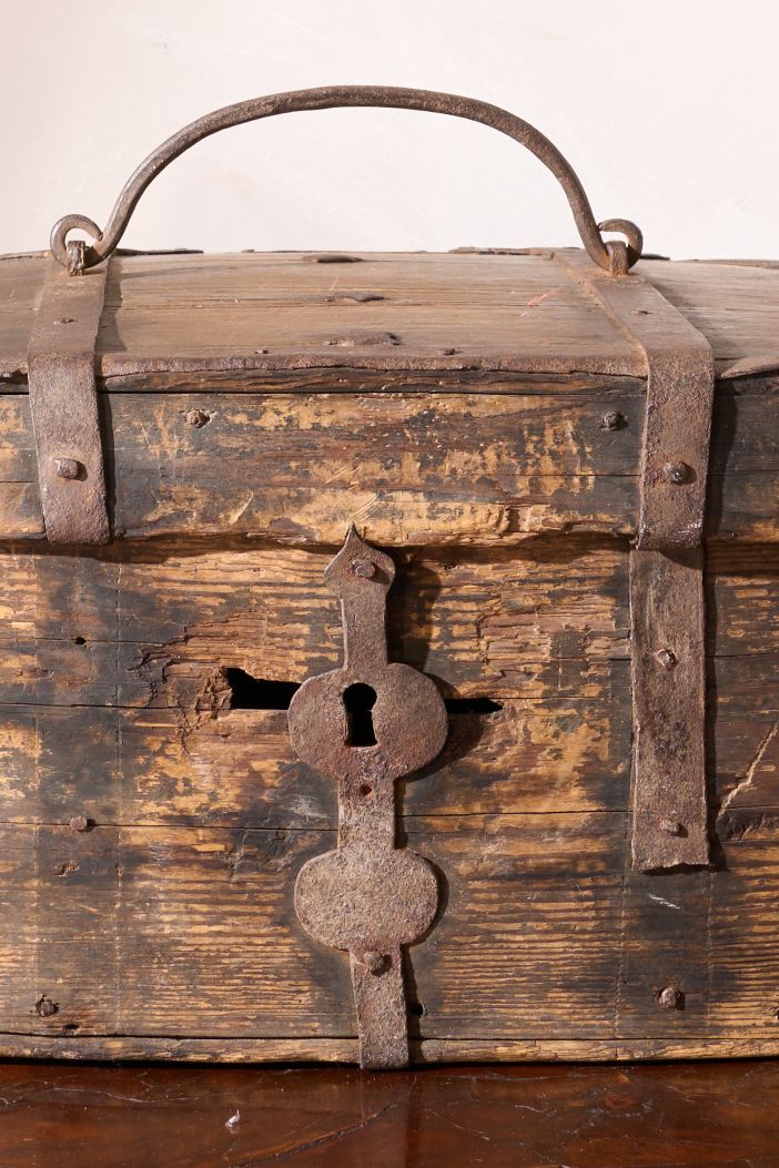 18th century Swedish folk art marriage box- Star - TallBoy Interiors