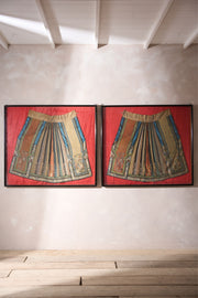 Pair of 18th century Chinese silk ceremonial dresses