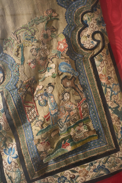 Pair of 18th century Chinese silk ceremonial dresses