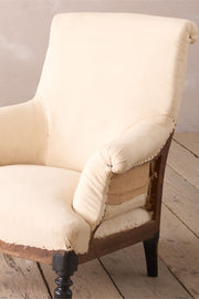 Pair of Napoleon III scroll back armchairs - TallBoy Interiors