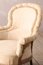Pair of Napoleon III Pie crust armchairs