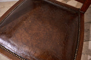Arts and crafts oak and leather desk chair - TallBoy Interiors