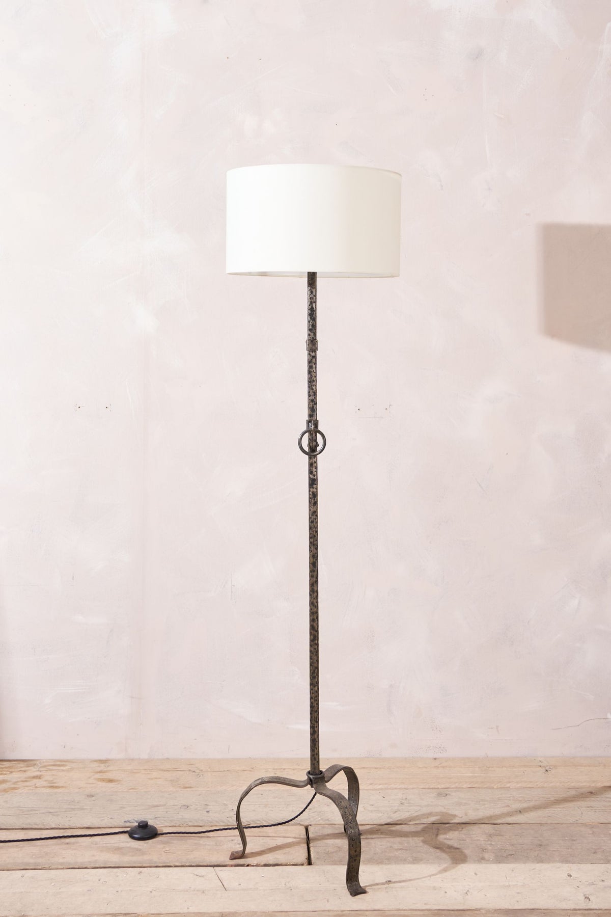 Mid century Metal Brutalist floor lamp - TallBoy Interiors