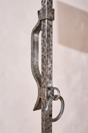 Mid century Metal Brutalist floor lamp - TallBoy Interiors