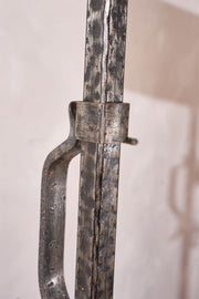 Mid century Metal Brutalist floor lamp - TallBoy Interiors