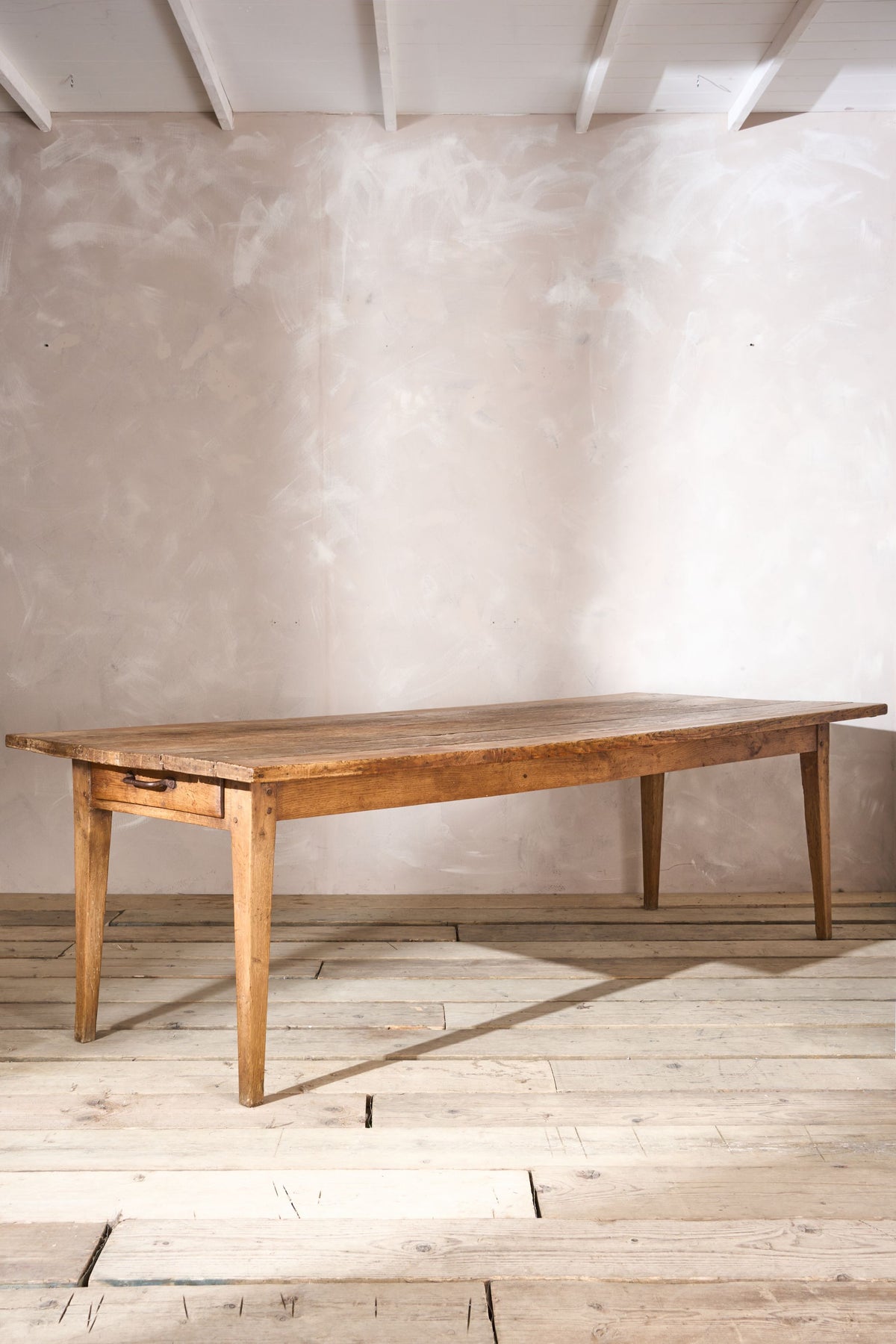 19th century 2.45m Elm dining table - TallBoy Interiors