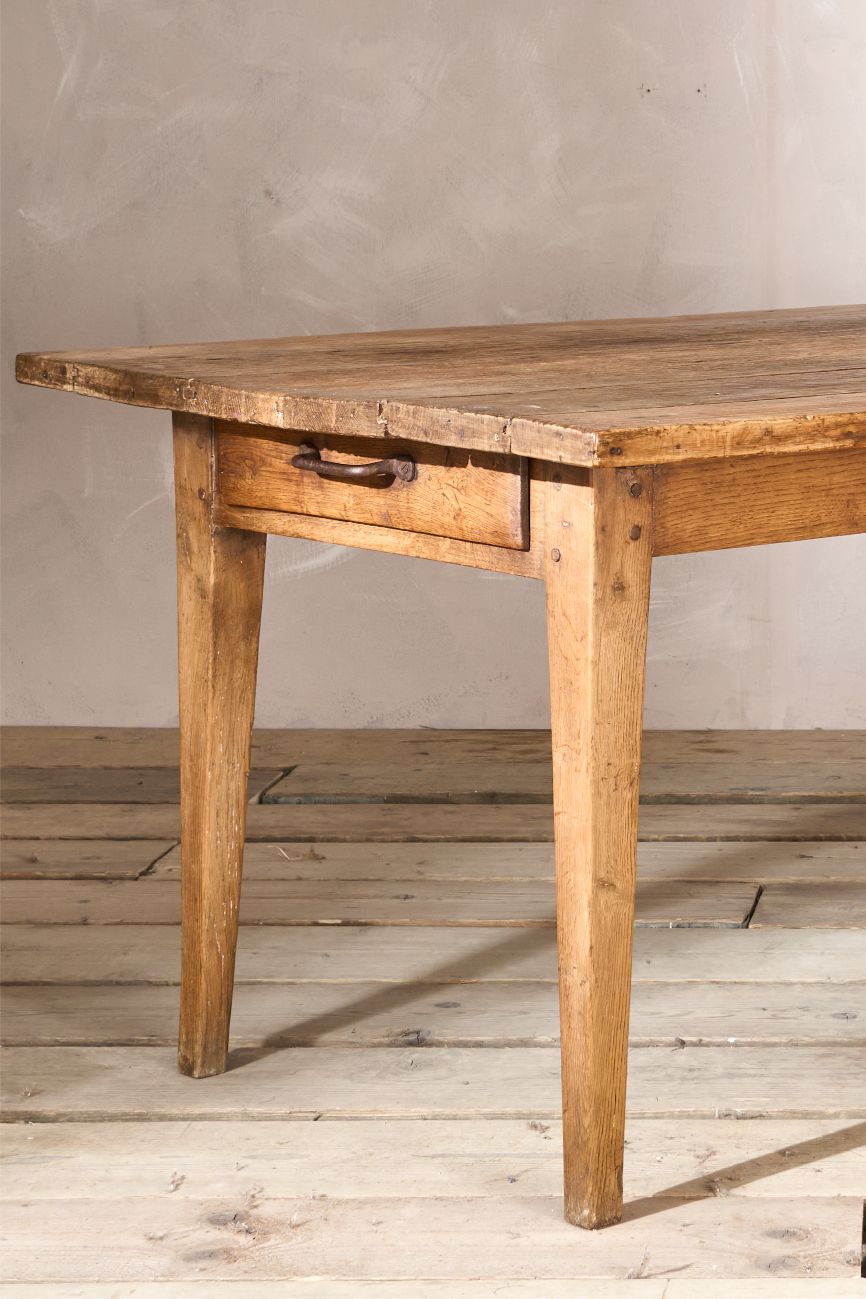19th century 2.45m Elm dining table