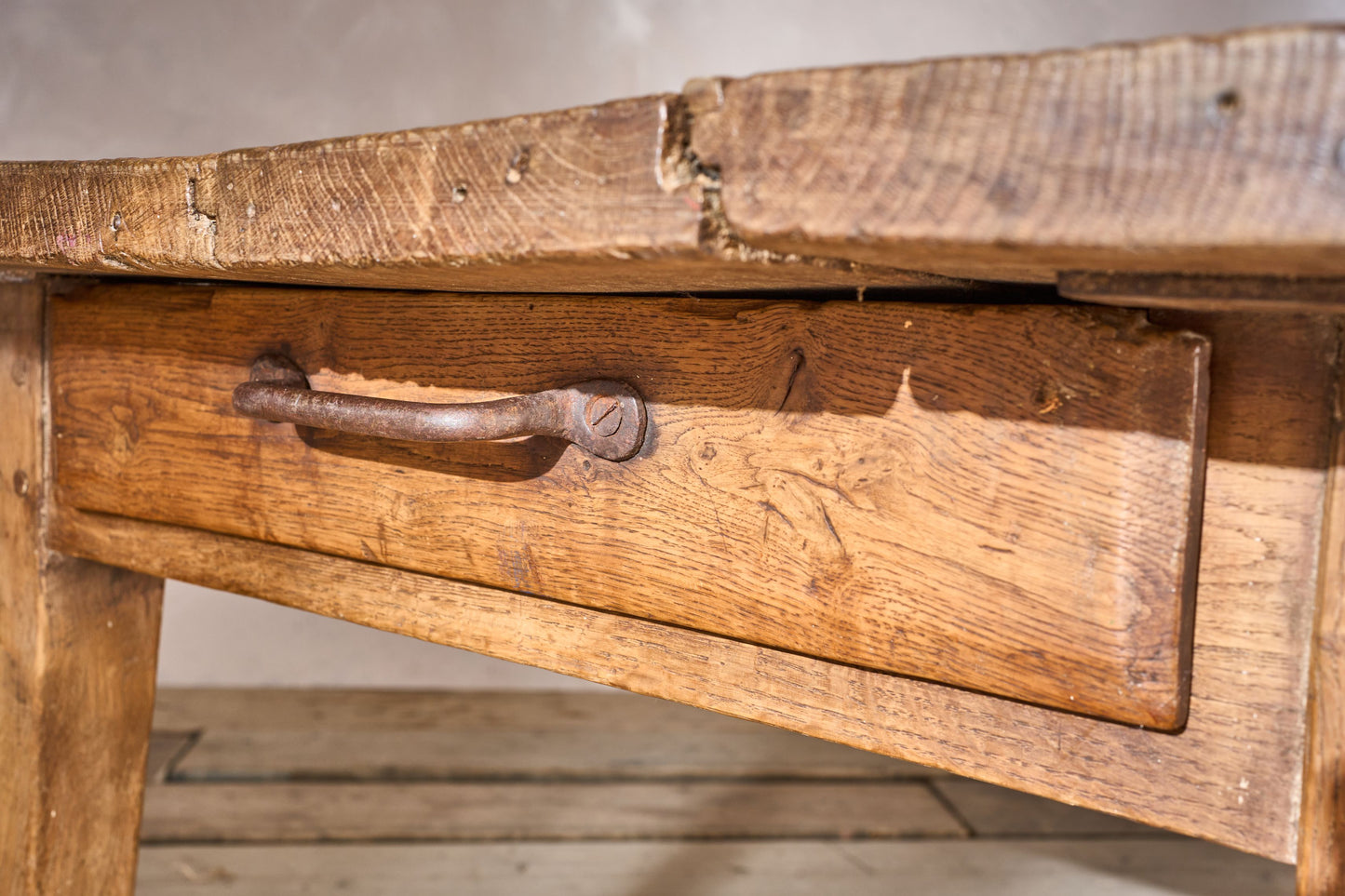 19th century 2.45m Elm dining table