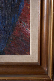 20th Century Oil On Canvas Of A Lady Selling Eggs- M Sancho - TallBoy Interiors