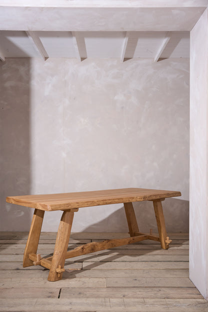 Mid 20th century Elm waney edge dining table
