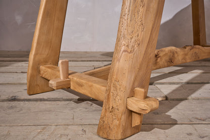 Mid 20th century Elm waney edge dining table