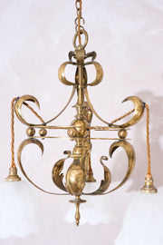 Arts and crafts brass ceiling light After WAS Benson