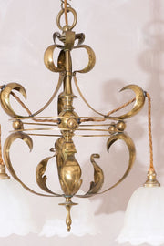 Arts and crafts brass ceiling light After WAS Benson