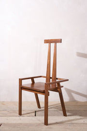 20th century solid walnut Constructivist chair - TallBoy Interiors