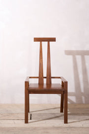 20th century solid walnut Constructivist chair - TallBoy Interiors