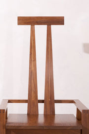 20th century solid walnut Constructivist chair - TallBoy Interiors