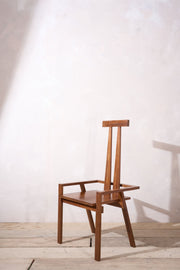 20th century solid walnut Constructivist chair - TallBoy Interiors